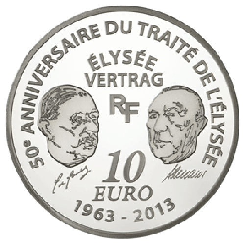 Frankreich Hülle Europa 2013 Traité Von L´Elysee Silber - Bild 2 von 2