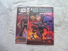 Source Point Press Comics Seis Cuerdas Defender of Mexico lot of 2 books 1, 2