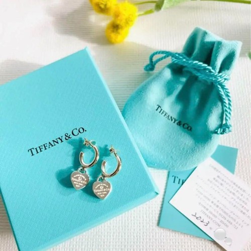 Tiffany & Co. Return to Pierced Earrings Diamonds SV925 Authentic w/Box from JP - Picture 3 of 8