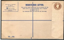 GB KGVI Emerson Make 1943 WW2 Provisional Registered Stationery RP57 Unused E122