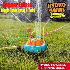 Summer Eclipse Hydro Swirl Spinning Sprinkler Kids Toy Jet Stream Water Hose