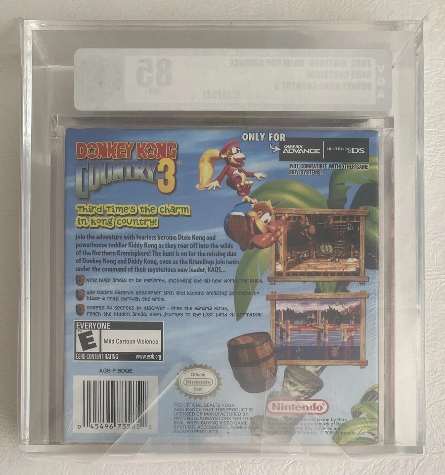 Donkey Kong Country 3 (Game Boy Advance, GBA, 2005, VGA 85, NM+) - Image 2 of 2