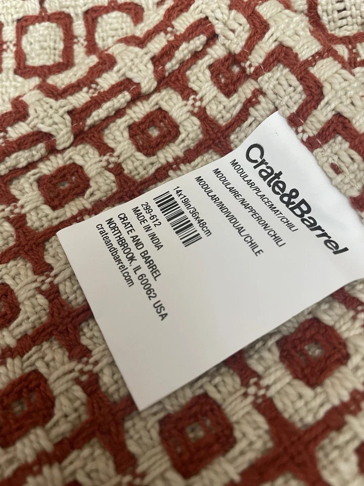 Crate and Barrel Woven Placemats - Set of 5 - Image 4 of 4