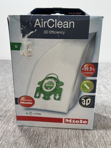 Miele Type U Airclean 3D Efficiency Vacuum Dust Bags 4 Bags & 2 Filters