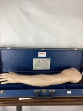 Nasco Life Form LF698 Phlebotomy IV Injection Training Arm With Case