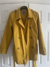 Principles Stylish Women's Trench Coat Size 14 Mustard Shade Vgc Fully Lined