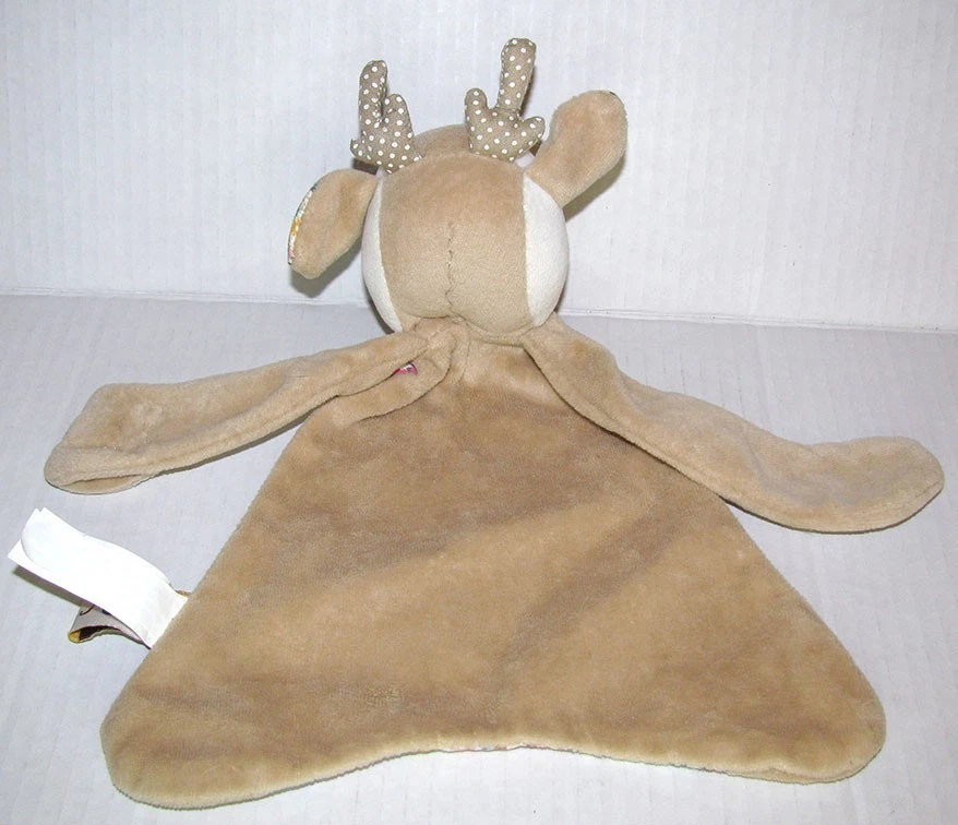 Maison Chic Deer Doe Lovey Plush Pacifier Binky Holder Baby Security Blanket - Imagem 2 de 2