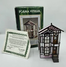 Forma Vitrum White Pink Candlemaker's Delight Stained Glass House Vitreville
