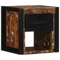 Nachttisch Massivholz Altholz 40X35X40 Cm Mehrfarbig Shabby Chic