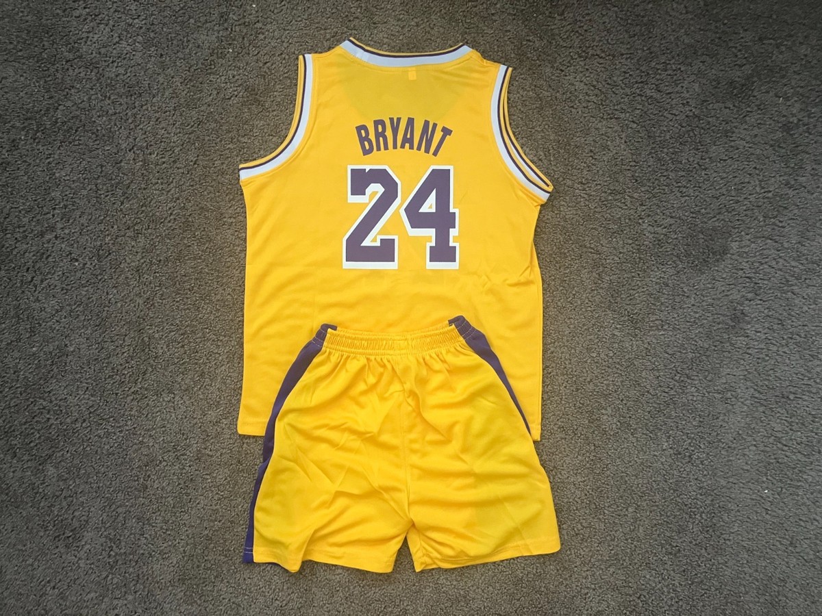 Youth Lakers Kobe Bryant High-Quality Jersey Shorts Basketball 2T