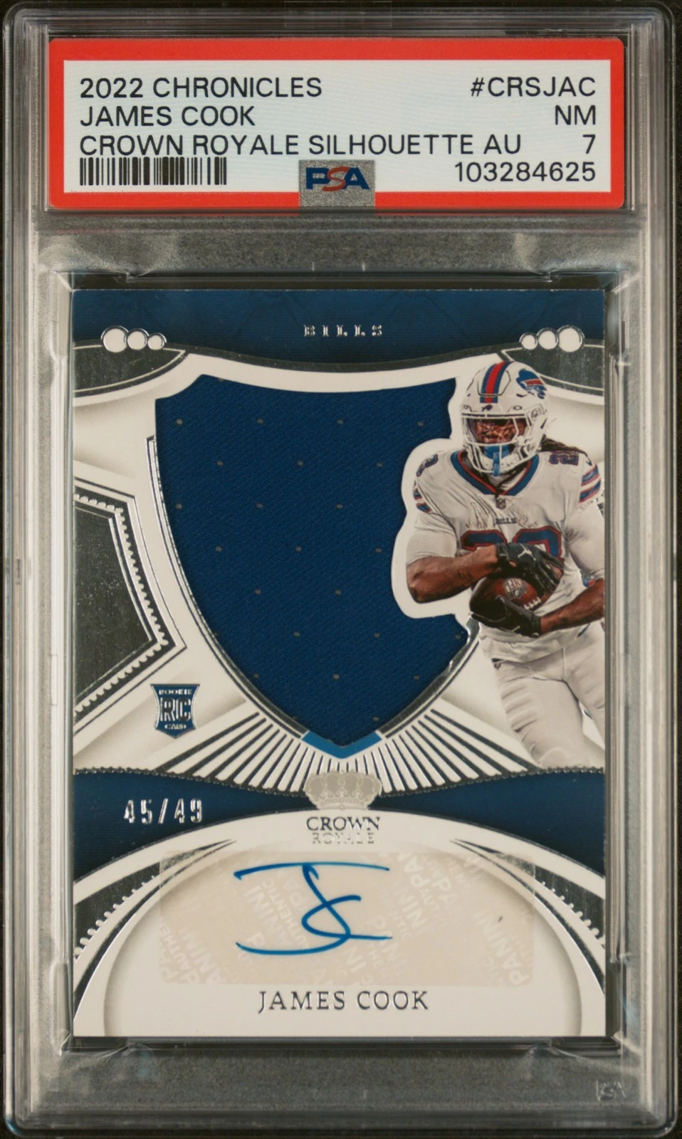 James Cook Panini Chronicles Crown Royale Silhouette Autograph #CRSJAC Base