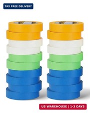 EFOK 20 Rolls Painters Tape 1 Inch Colored Bulk Masking Paint Tape 55 Yds
