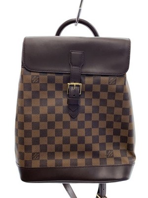 LOUIS VUITTON Backpack Soho Damier Ebene PVC BRW Used