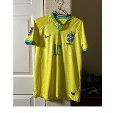 Nike Brazil Soccer Jersey Neymar Jr. #10 Yellow Green Blue Official