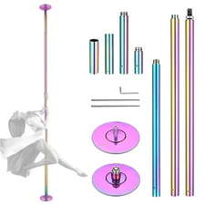 Yescom Static Spinning Dancing Pole Kit 11FT for Party Club Exercise,Colorful