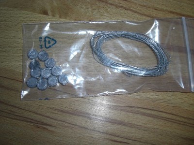 10 x Plomben Blomben +  2 m  Plombendraht