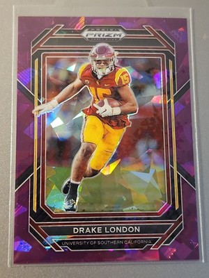 2023 Prizm Draft Picks Purple Ice Drake London 61/149 No.34