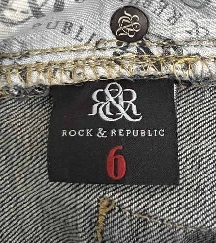 ROCK & REPUBLIC WOMEN’S DARK WASH BERLIN BLUE JEANS SIZE 6 - Picture 5 of 6