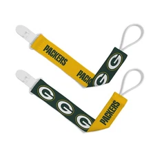 Green Bay Packers Pacifier Clips Officially Licensed Nfl Baby Fanatic Gear
