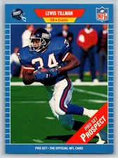 1989 Pro Set Lewis Tillman Rookie New York Giants RC #547