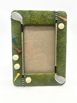 3D GOLF THEMED PHOTO FRAME CLUBS BALLS TEES PHOTO FRAME FOR 3 1/2'' BY 5''