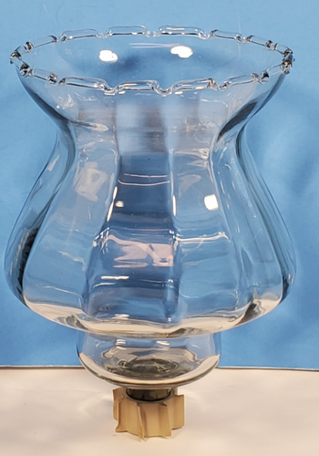 Votive Cup Glass Peg Candle Optic Ruffle Clear Home Interiors Homco Qty 1 - Picture 5 of 6