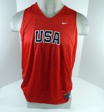 2005-06 Team USA Basketball Game Issued Red Practice Jersey L DP64088