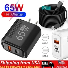 65W Super Fast Charging USB Type C Wall Charger For Samsung iPhone Android Phone