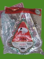 1960's Christmas Tree Aluminum Foil Baking Serving Pans NIP 49¢ Two Sets
