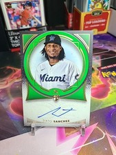 2021 Topps Definitive Sixto Sanchez Auto RC Green #11/25 Marlins Rookie RC 