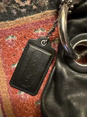 VINTAGE' Coach Parker Hobo Bag # 14157 Knot Tie Blk Leather