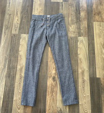 Carr ment Beau Girls Light Gray/Blue Slim Straight Leg Pants Size 10 W24 L27 