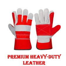 Strong Heavy Duty Leather Rigger Gardening Gloves Thorn Cut Resistant Pruning XL