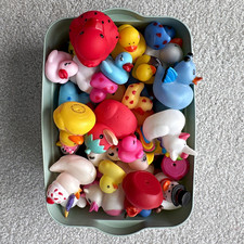 Mini Rubber Ducks  Animal Bath Toys Mixed Lot, Assorted Colors, 35 pack