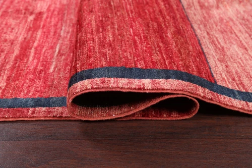 Handmade Multicolor Gabbeh Oriental Area Rug 5x8 Ft Striped Modern Wool Carpet - Picture 11 of 20