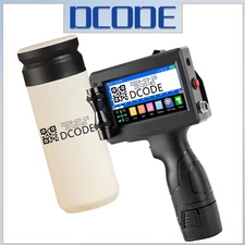 DCODE 25.4mm Portable Handheld Inkjet Printer Text QR Barcode Label Printer