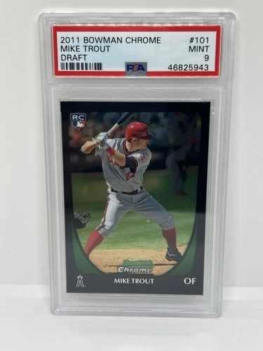 2011 Bowman Chrome Mike Trout RC Draft PSA 9 #101