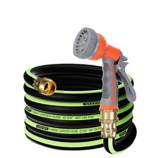 Kink Free Garden Hose 25ft 5/8", Heavy Duty Hybrid Water Hose, Ultra Durable ...