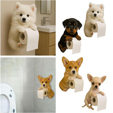 Porta asciugamani carta cane simpatico cucciolo da parete dispenser rotolo carta igienica tema animale domestico