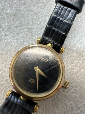 Gucci Watch Ladies Round Quartz Beige Vintage Swiss Made Working Gucci Watch Ladies Round Quartz Beige Vintage Swiss Made  main image 4