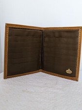 Vintage Amoco Gas Oil Wallet Billfold Credit Card Holder Faux Suede Plastic