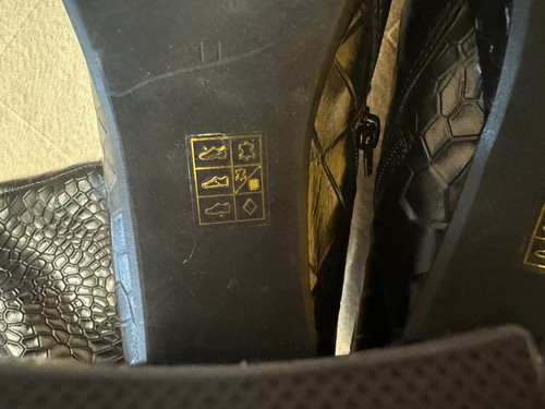 Jeffrey Campbell Minim schwarze Lederstiefel mit Krokoprägung Größe 11 290 $ - Bild 14 von 20