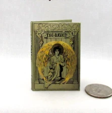 1:6 Scale THE RAVEN By Edgar Allan Poe Miniature Readable Illustrated Book