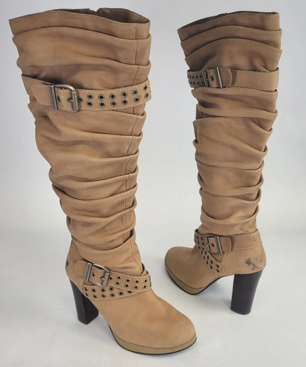 Knee high top harley boots