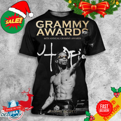 Travis Scott Deserved 66th Annual Grammy Awards UTOPIA 3D T-Shirt