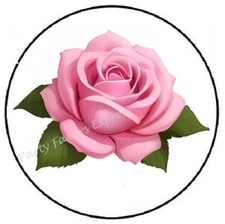 PINK ROSE ENVELOPE SEALS LABELS STICKERS PARTY FAVORS