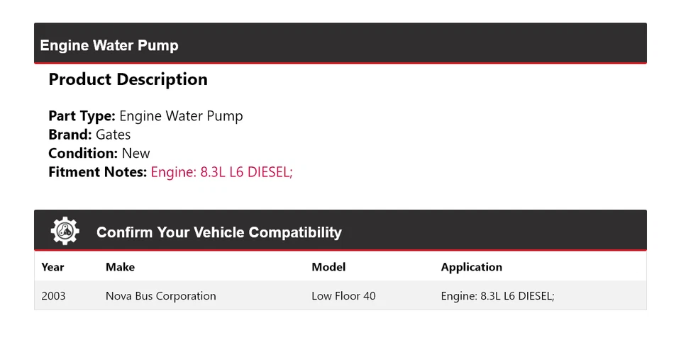 Puertas de bomba de agua con motor 40 piso bajo Nova Bus Corporation 2003 Foto 2 de 4
