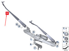 NEW BMW X3 F25 FRONT RIGHT WIPER ARM 61617213272 7213272 ORIGINAL
