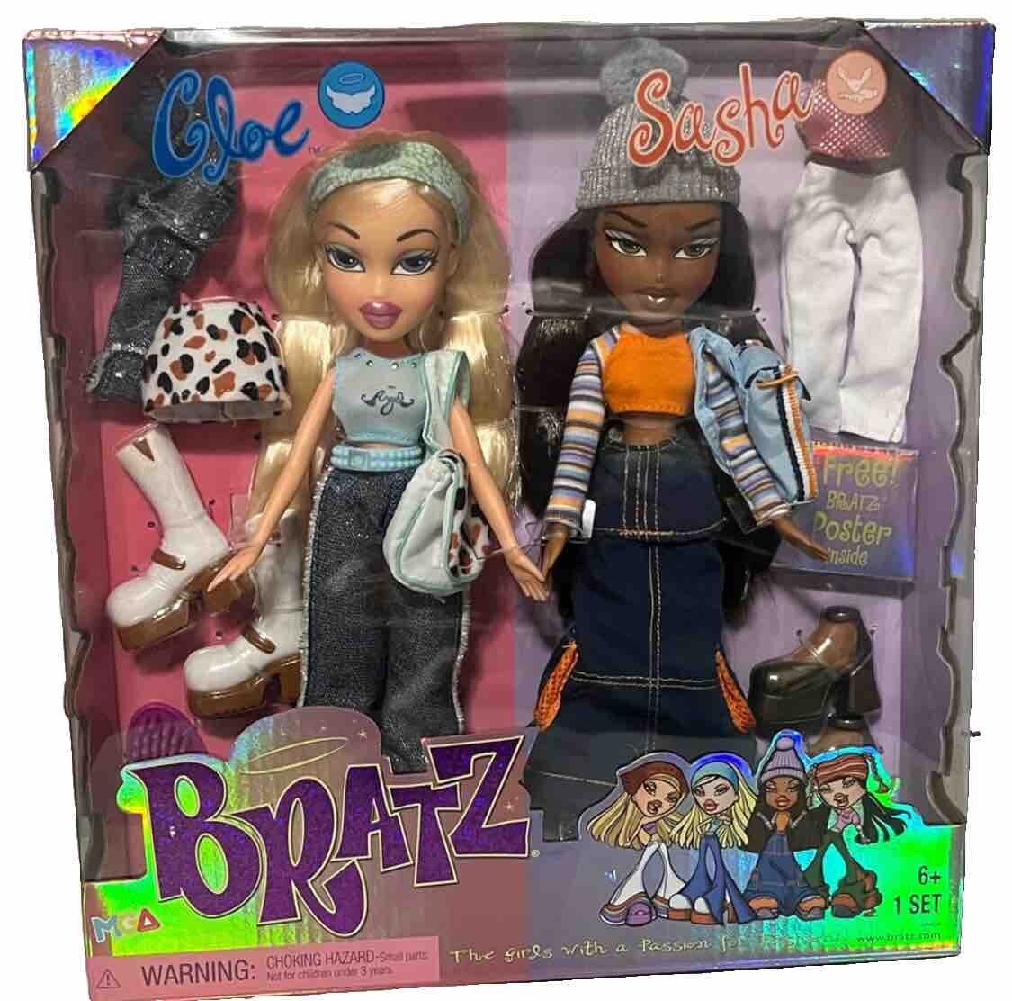 Bratz CLOE SASHA Dolls Outfits Poster MGA 2-Pack Rerelease