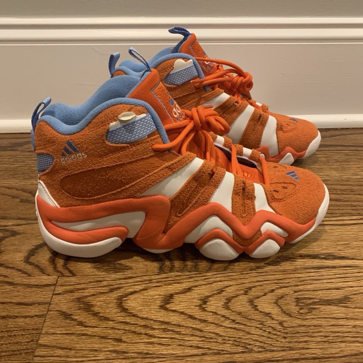 Adidas Crazy 8 Orange White Blue Basketball Sneakers Shoes Men's
